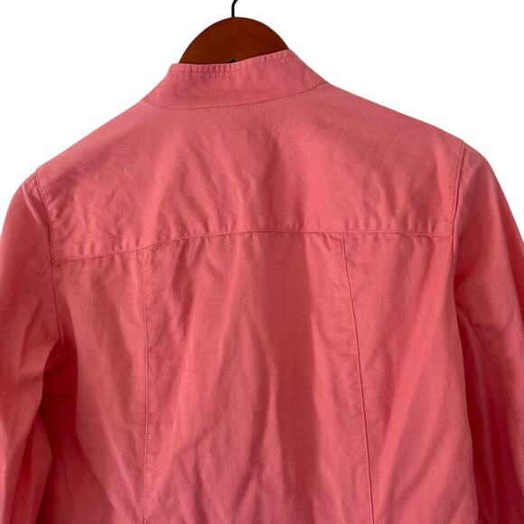 VTG Y2K Pink Cotton Evan-Picone Moto/Utility Style Zip Up Jacket, Size S - Picture 4 of 12